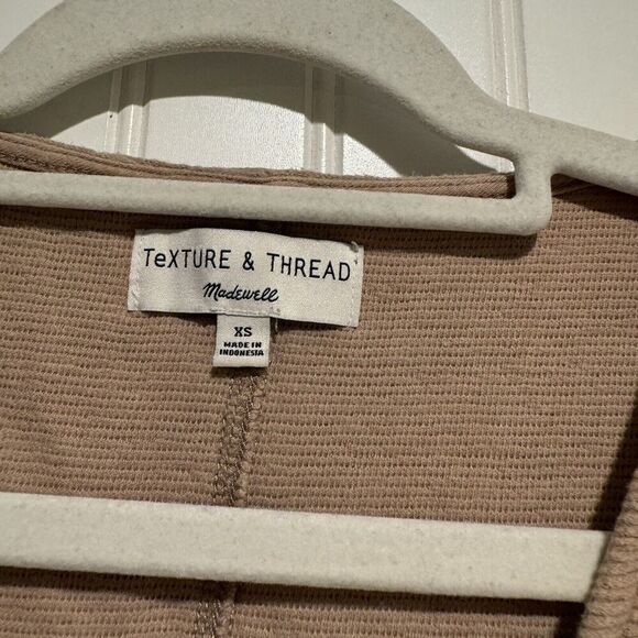Madewell Texture and Thread Tan Tie Front Top Size XS - Picture 4 of 6